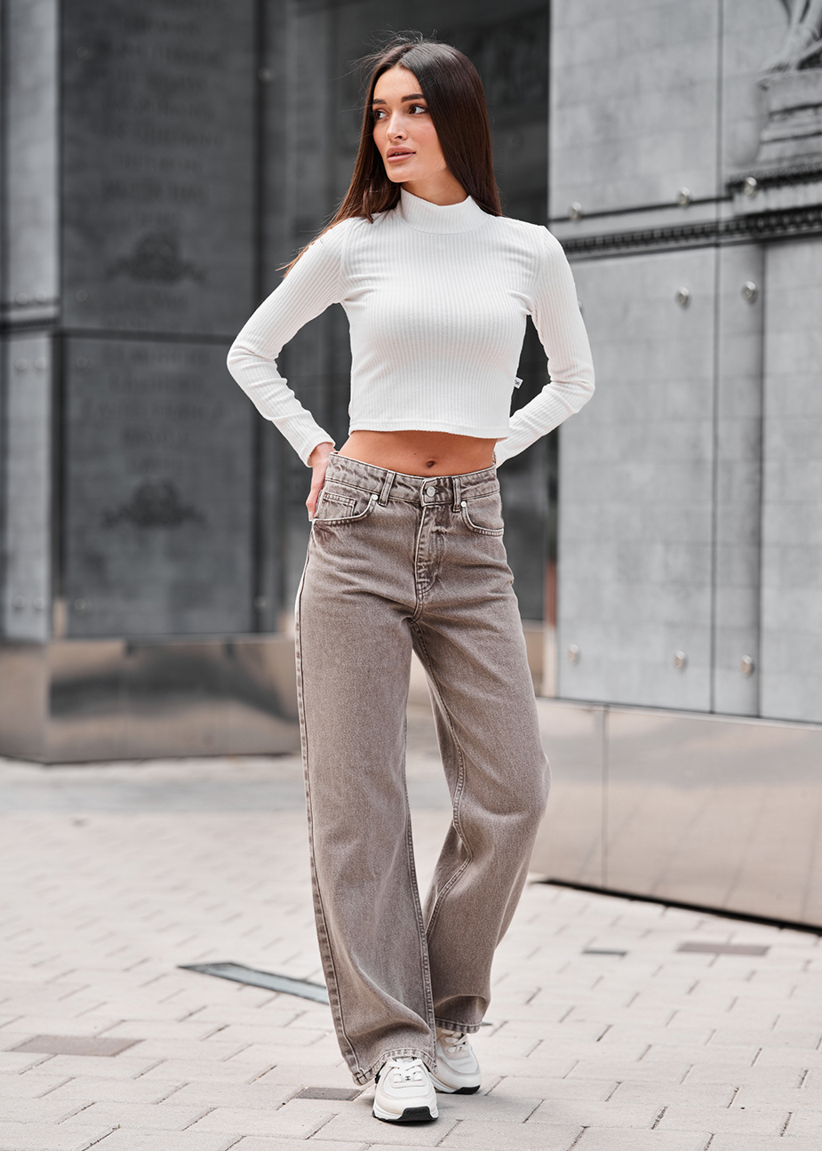 Dżinsy Staff 26 wide-leg gray