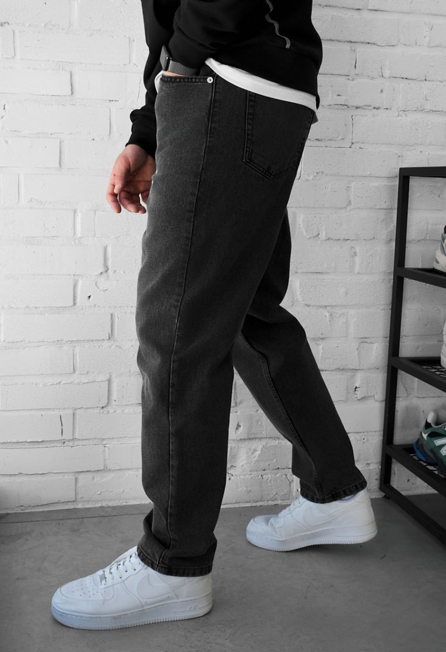 Dżinsy Staff 923 dark gray regular mom