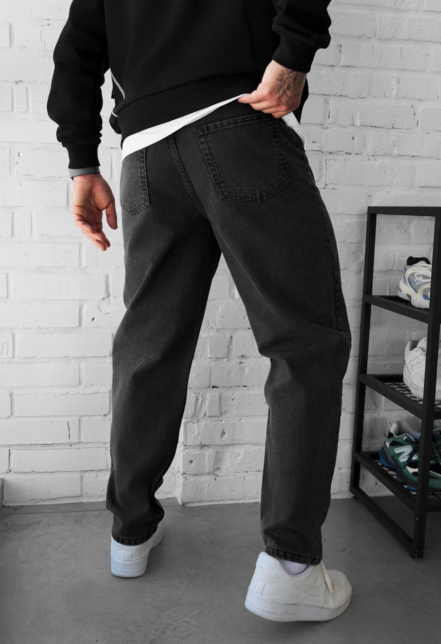 Dżinsy Staff 923 dark gray regular mom