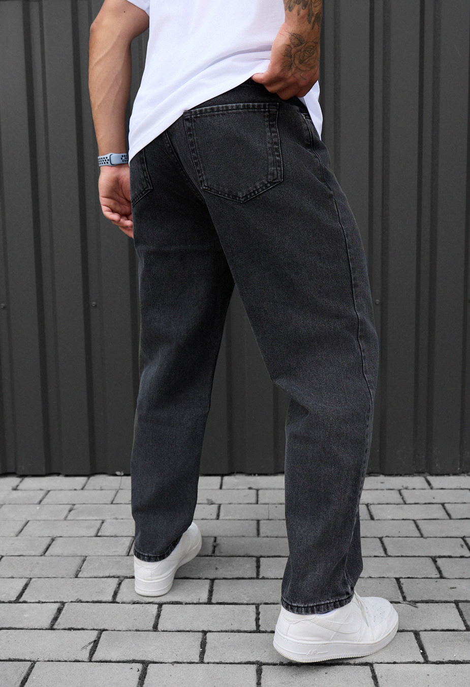 Dżinsy Staff 923 dark gray regular mom