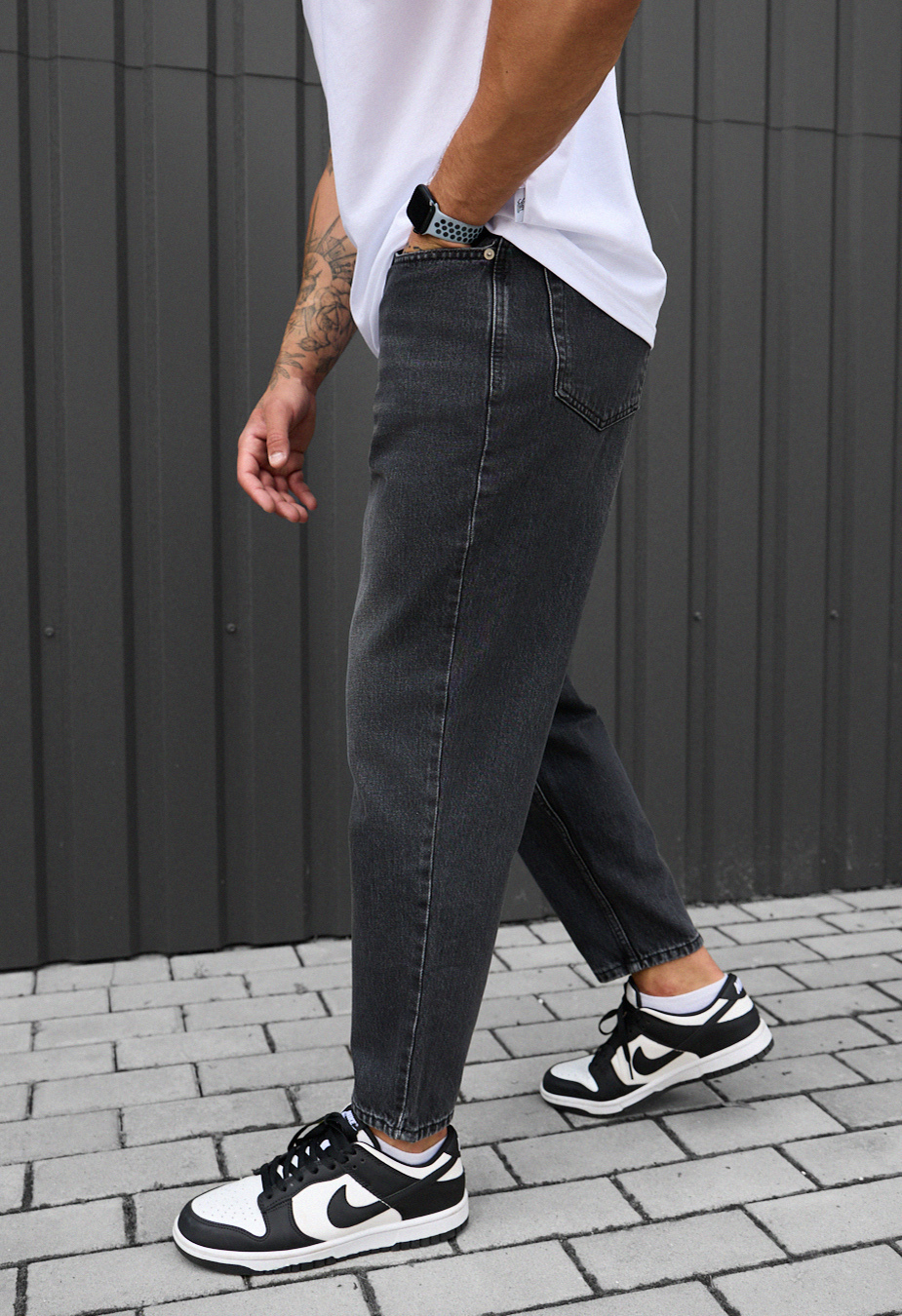 Dżinsy Staff 1 dark gray mom