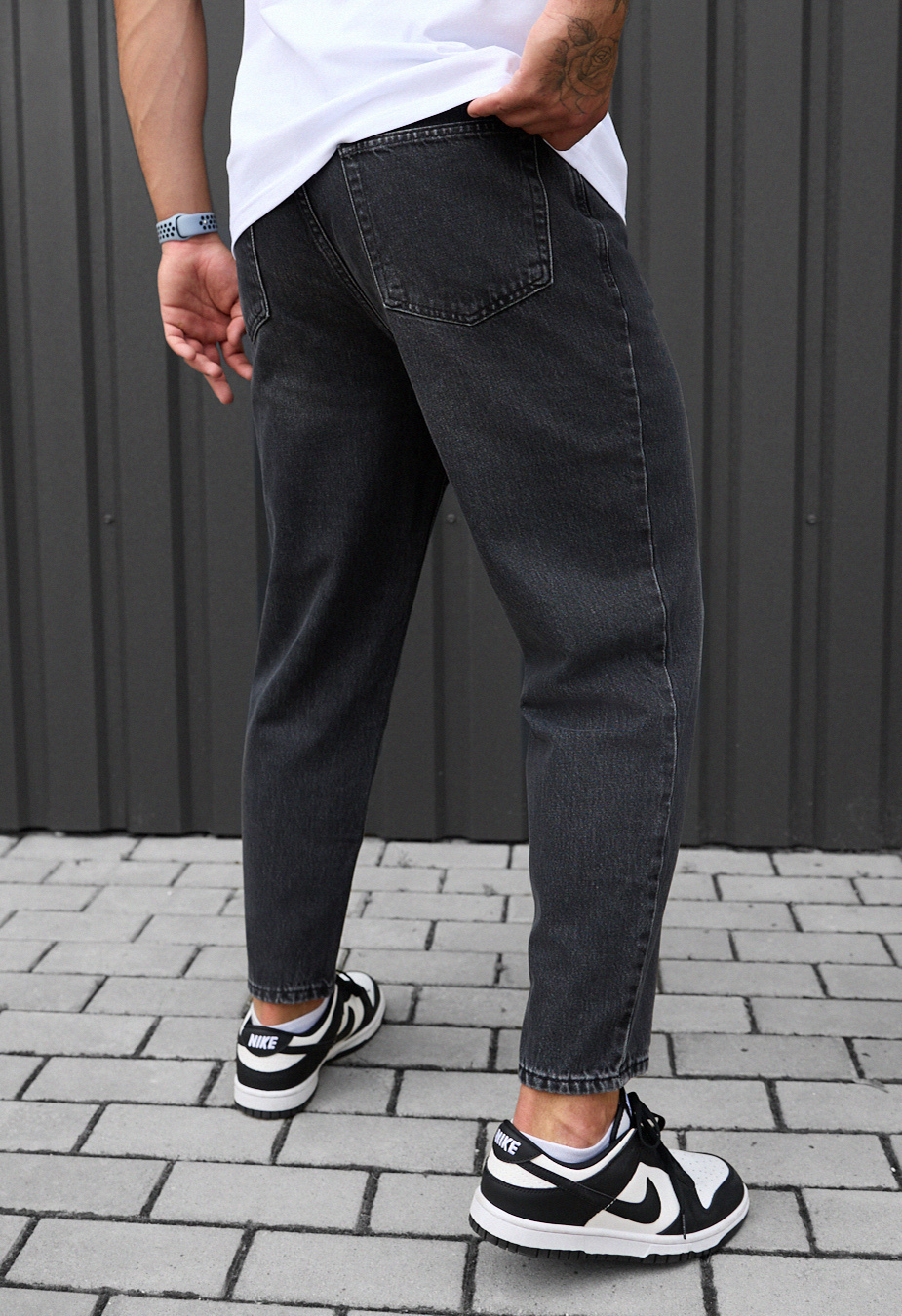 Dżinsy Staff 1 dark gray mom
