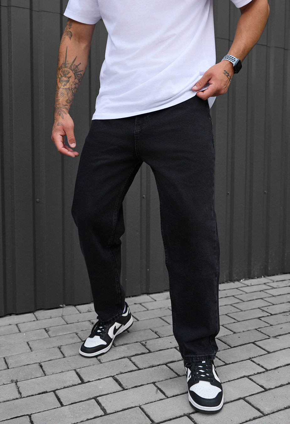 Dżinsy Staff 923 black regular mom