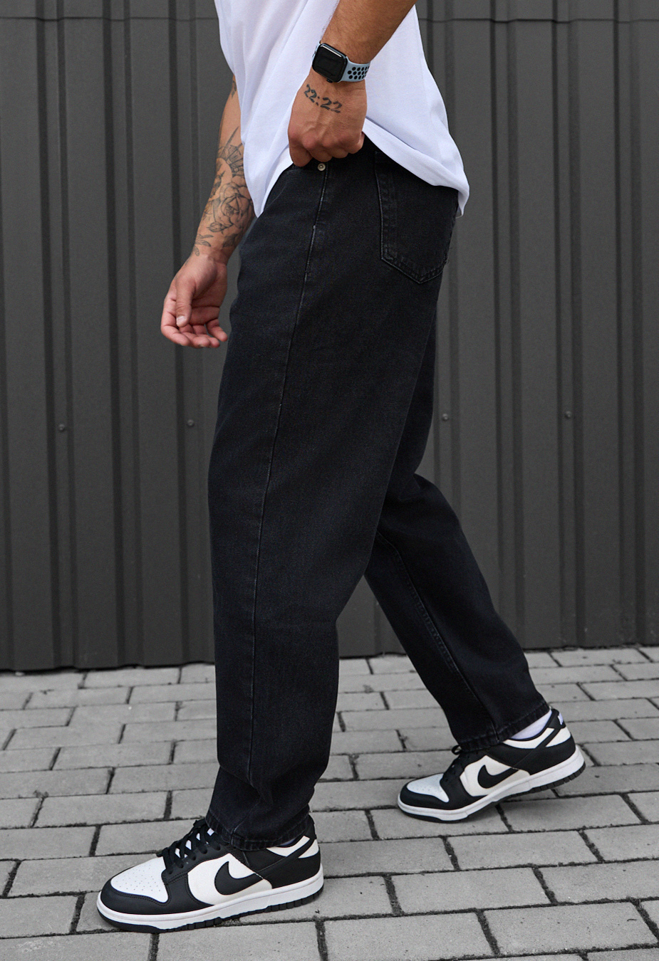 Dżinsy Staff 923 black regular mom