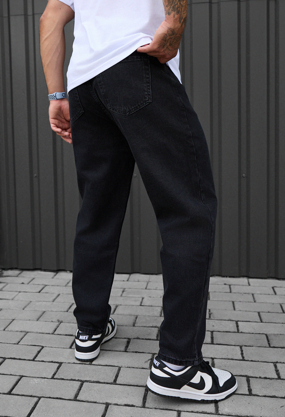 Dżinsy Staff 923 black regular mom