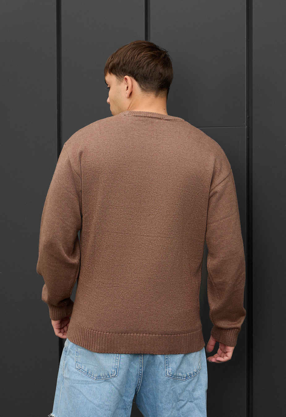 Sweter dzianinowy Staff 102 brown