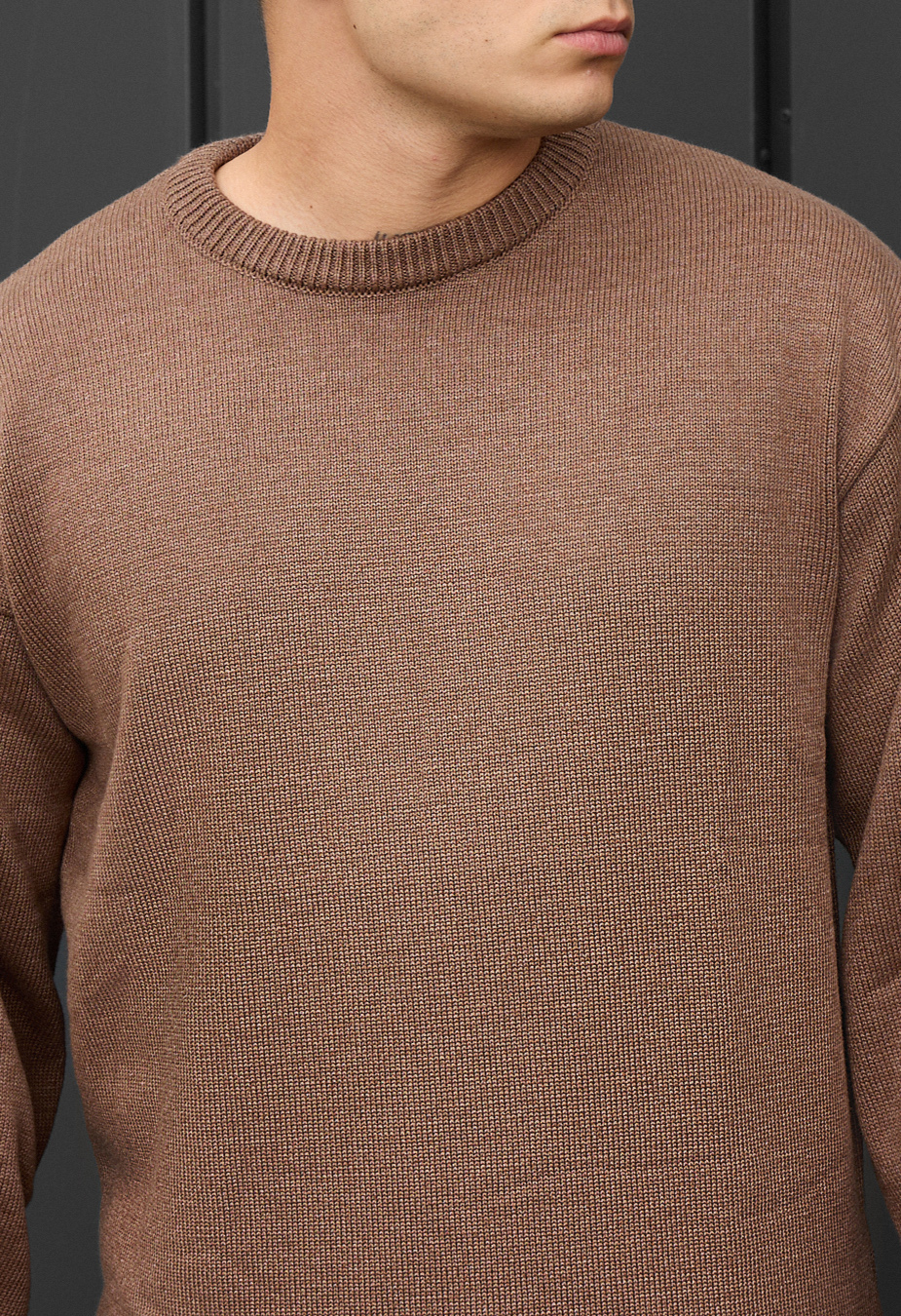 Sweter dzianinowy Staff 102 brown