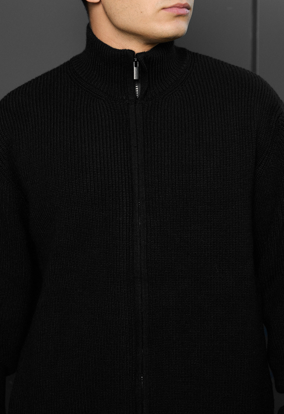 Sweter dzianinowy Staff 99 black oversize.