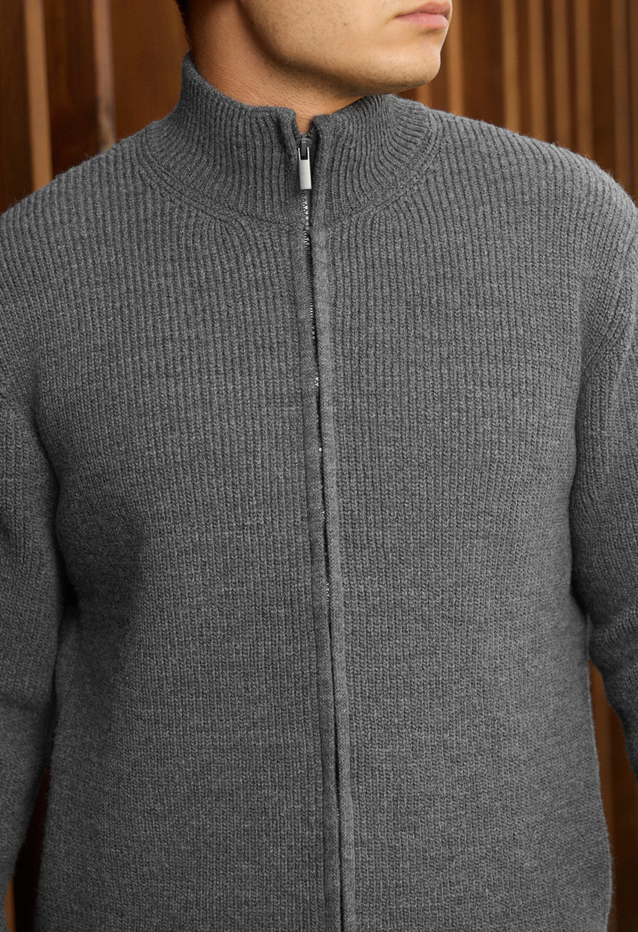 Sweter dzianinowy Staff 99 gray oversize