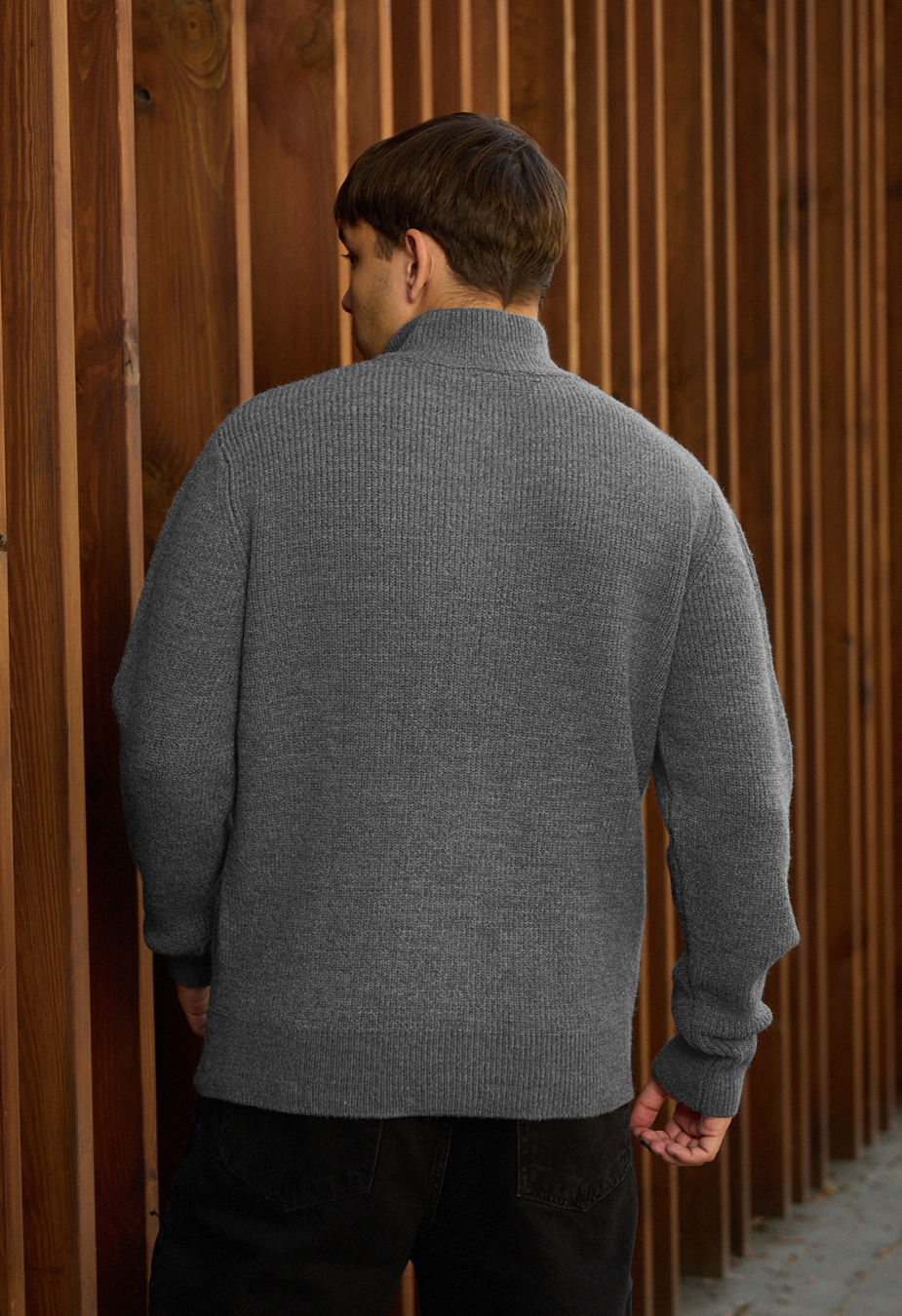 Sweter dzianinowy Staff 99 gray oversize