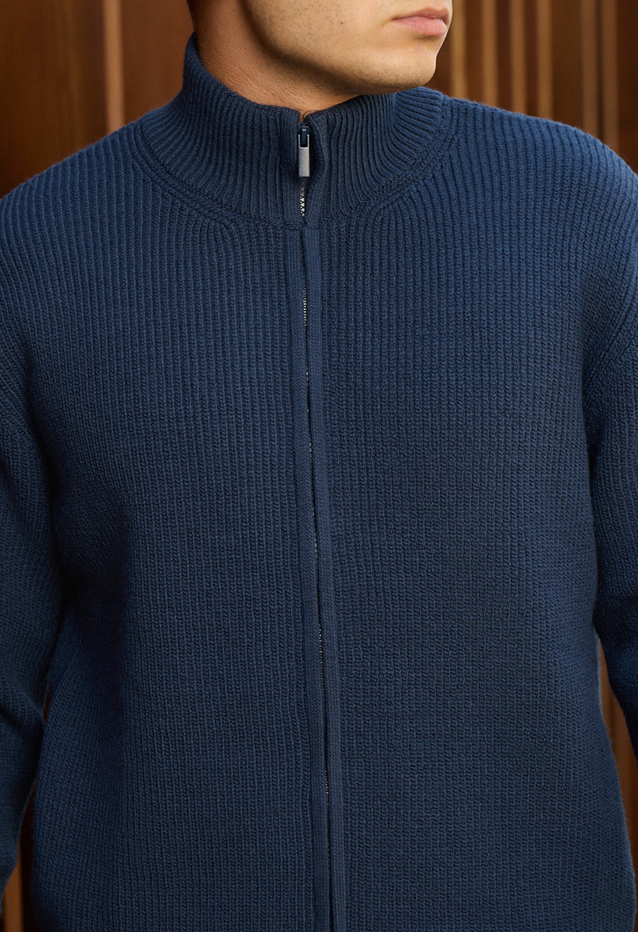 Sweter dzianinowy Staff 99 navy oversize