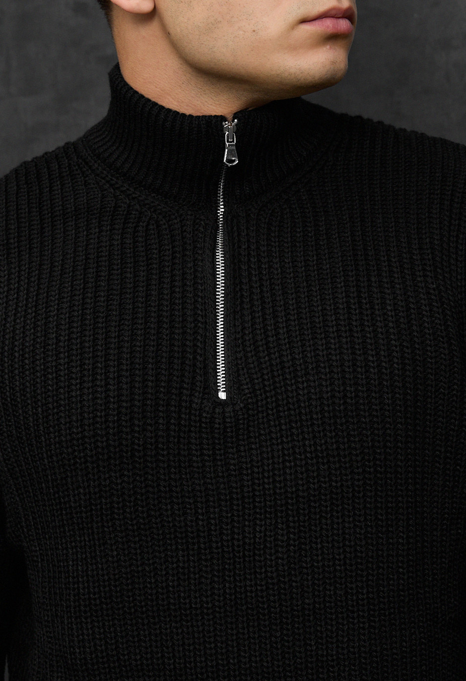 Sweter dzianinowy Staff 91 black oversize