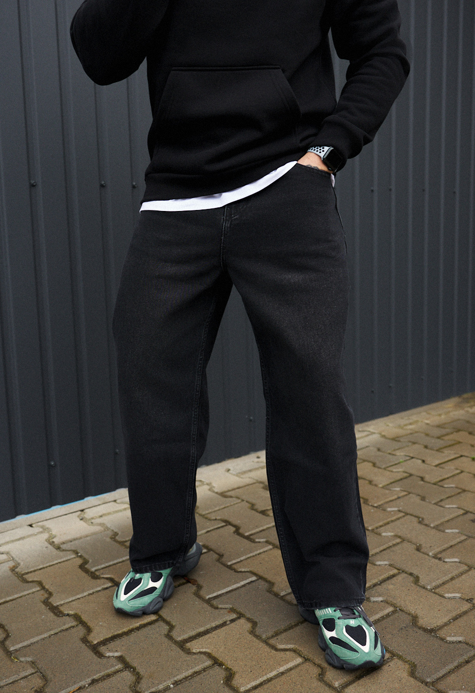 Dżinsy Staff 030 black baggy