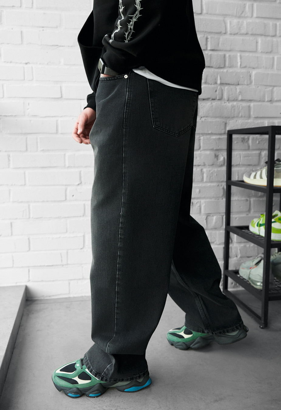 Dżinsy Staff 031 dark gray baggy