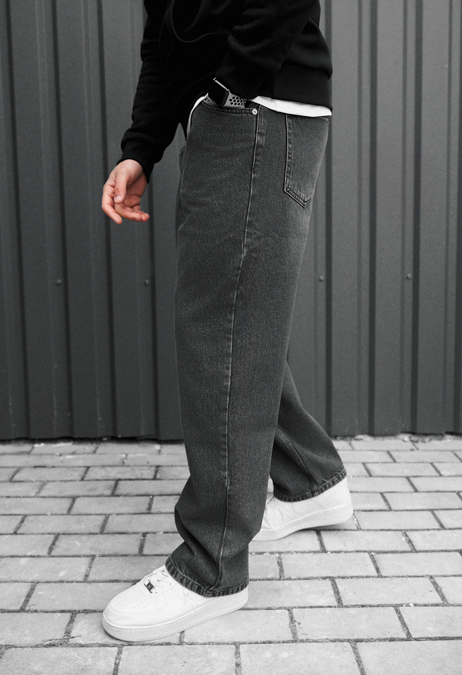 Dżinsy Staff 032 loose fit gray