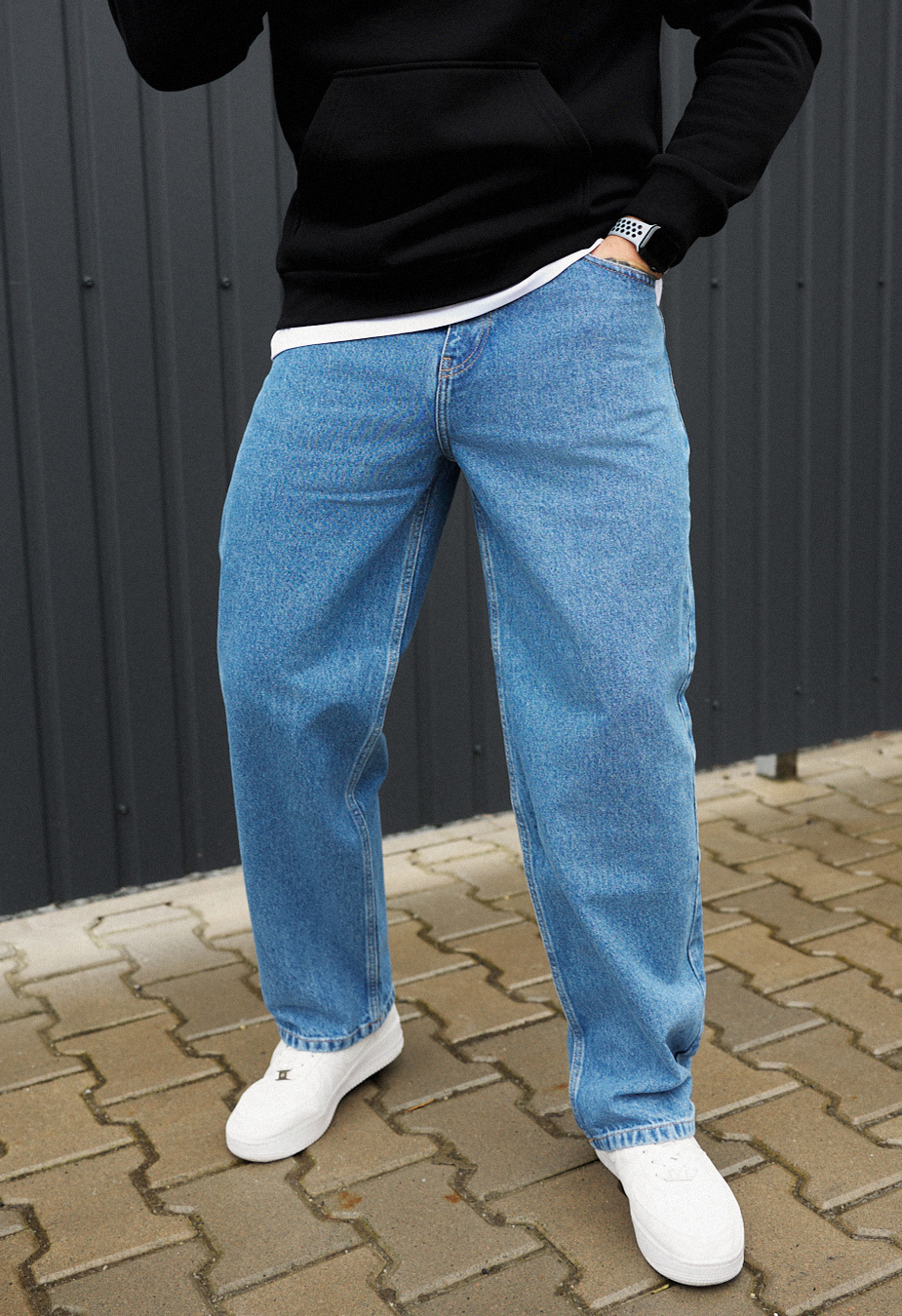 Dżinsy Staff 038 loose fit blue