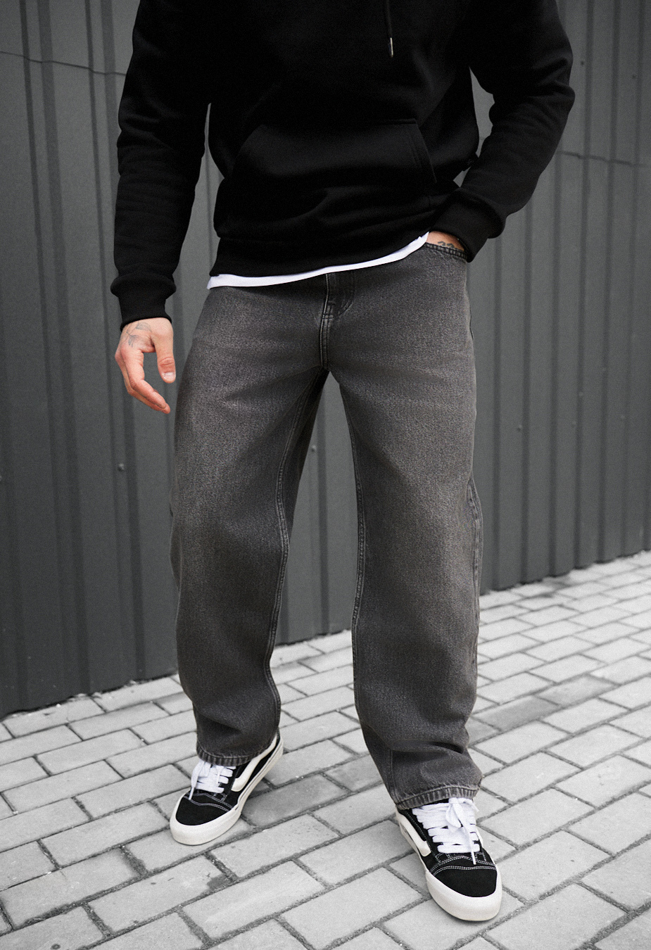 Dżinsy Staff 038 loose fit gray