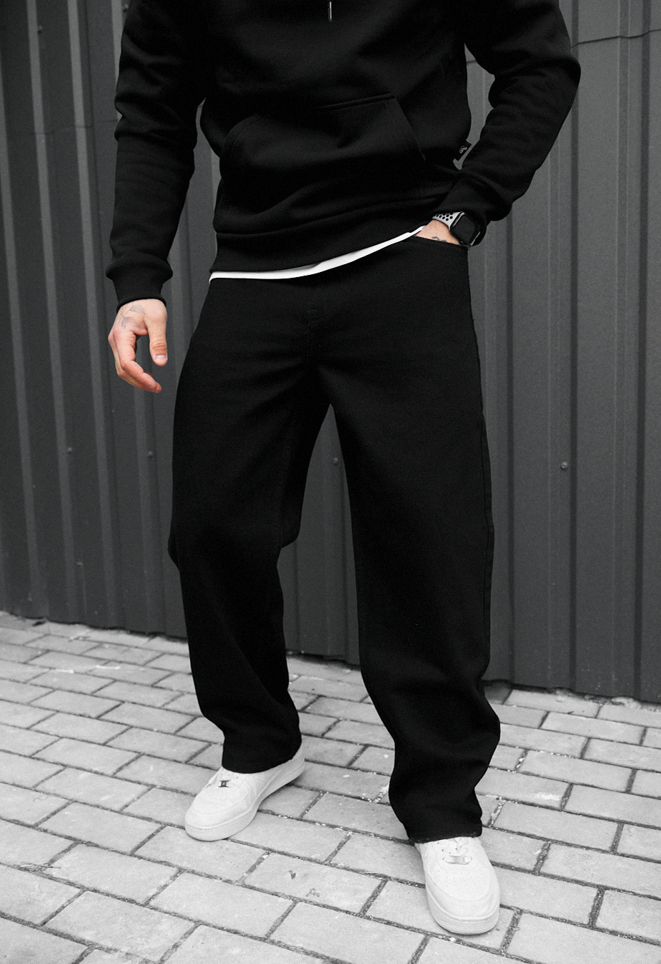 Dżinsy Staff 038 loose fit black
