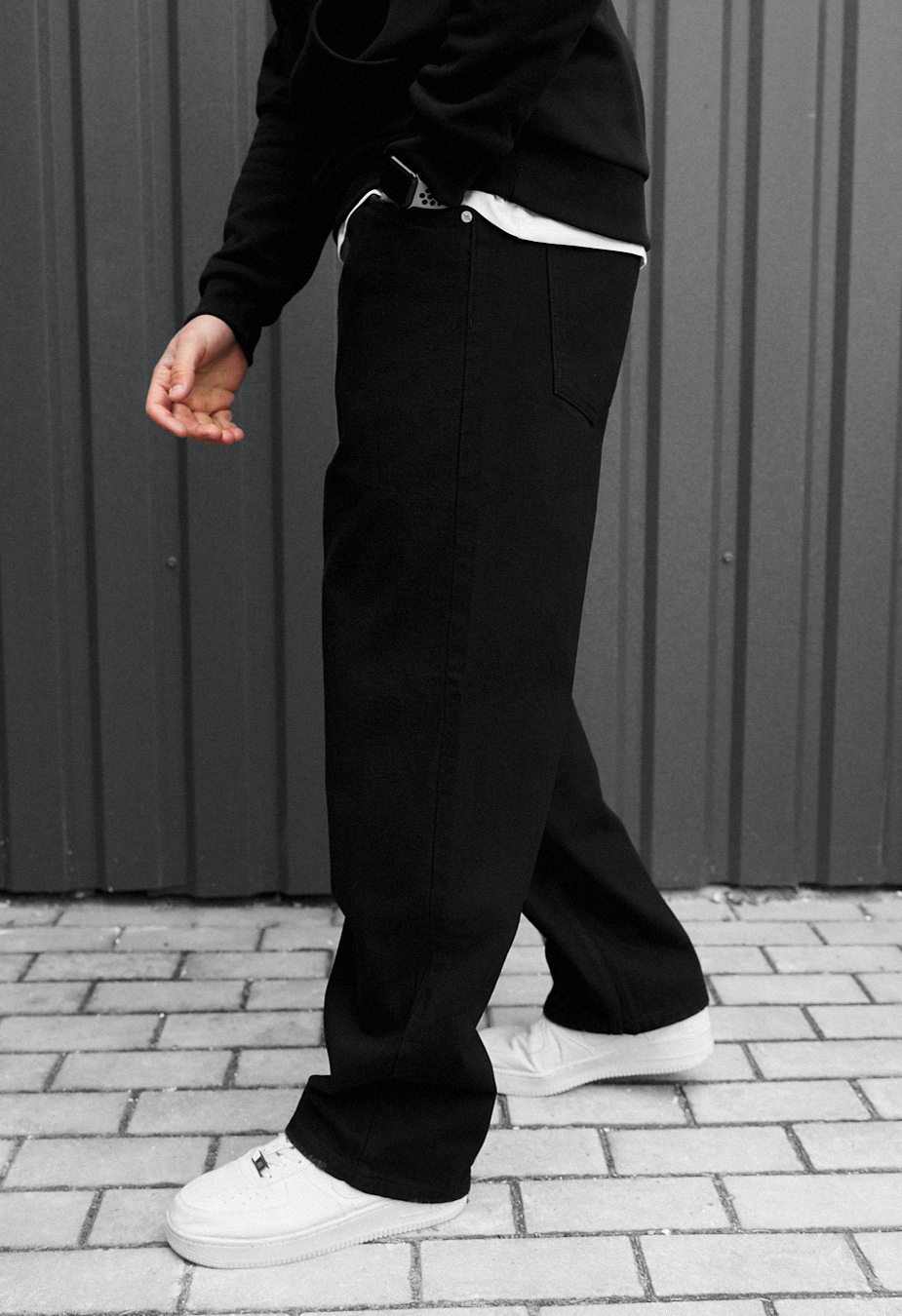 Dżinsy Staff 038 loose fit black