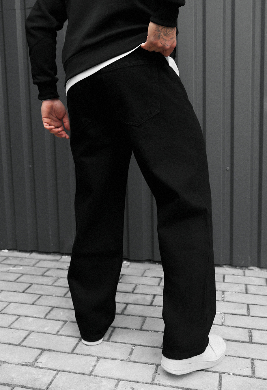 Dżinsy Staff 038 loose fit black