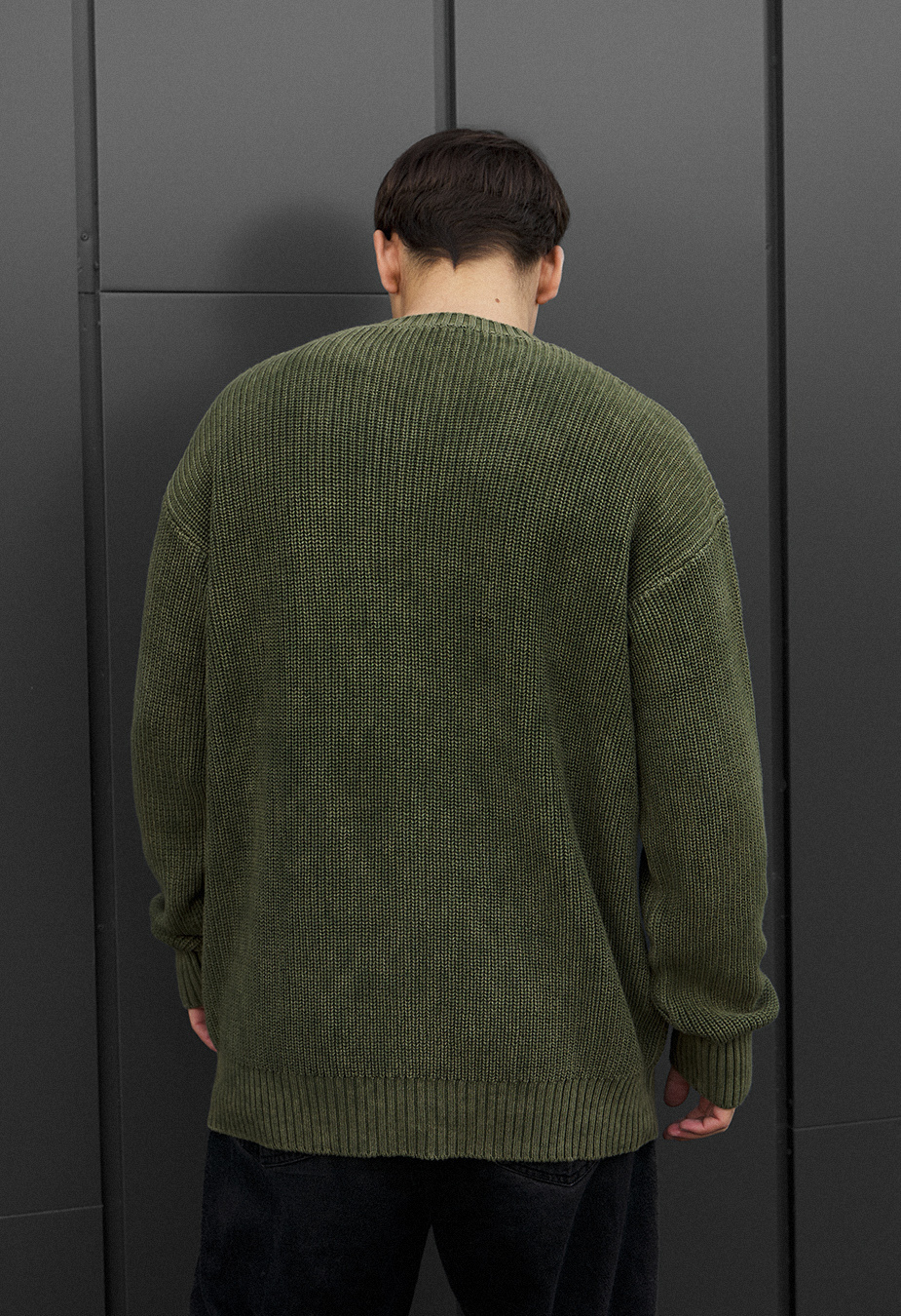 Sweter dzianinowy Staff jk khaki oversize