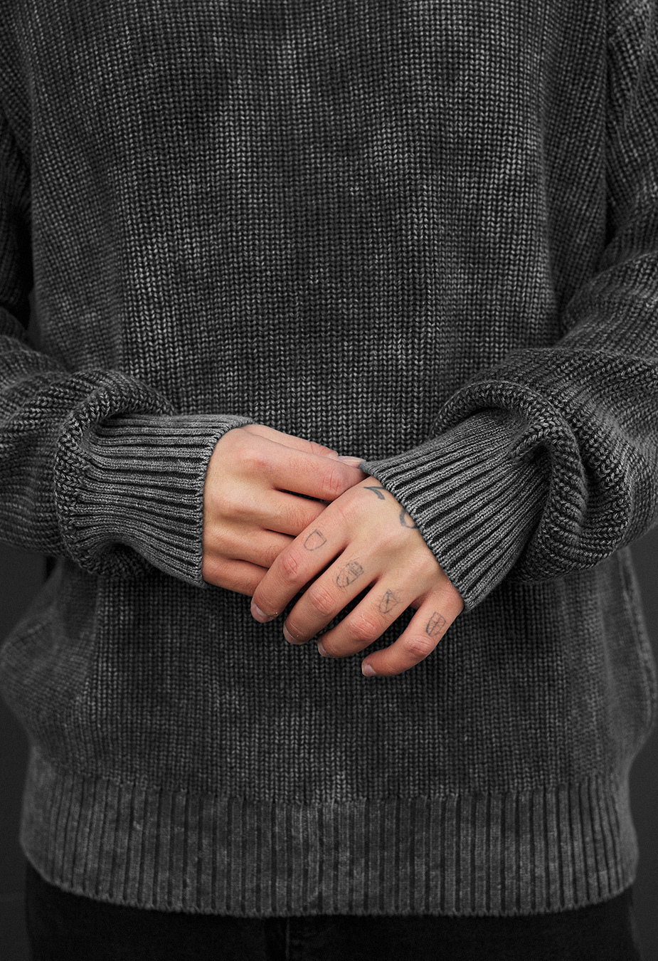 Sweter dzianinowy Staff jk gray