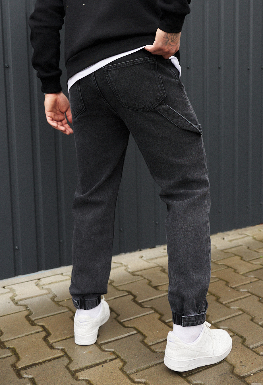 Joggery dżinsowe Staff 043 dark gray