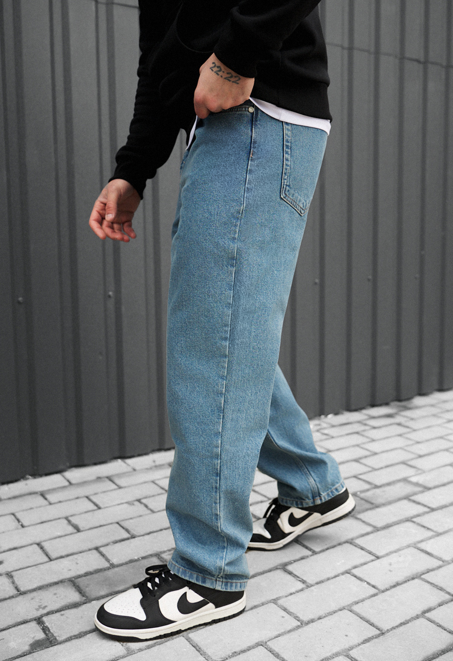 Dzinsy Staff 054 blue baggy