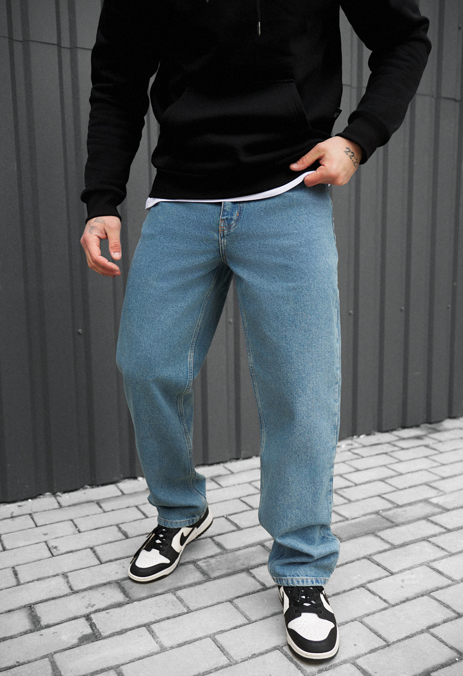 Dzinsy Staff 054 blue baggy