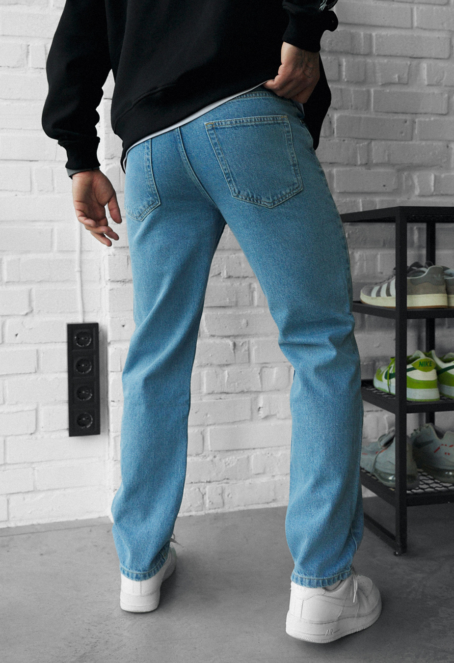 Dżinsy Staff 04 wide-leg light blue