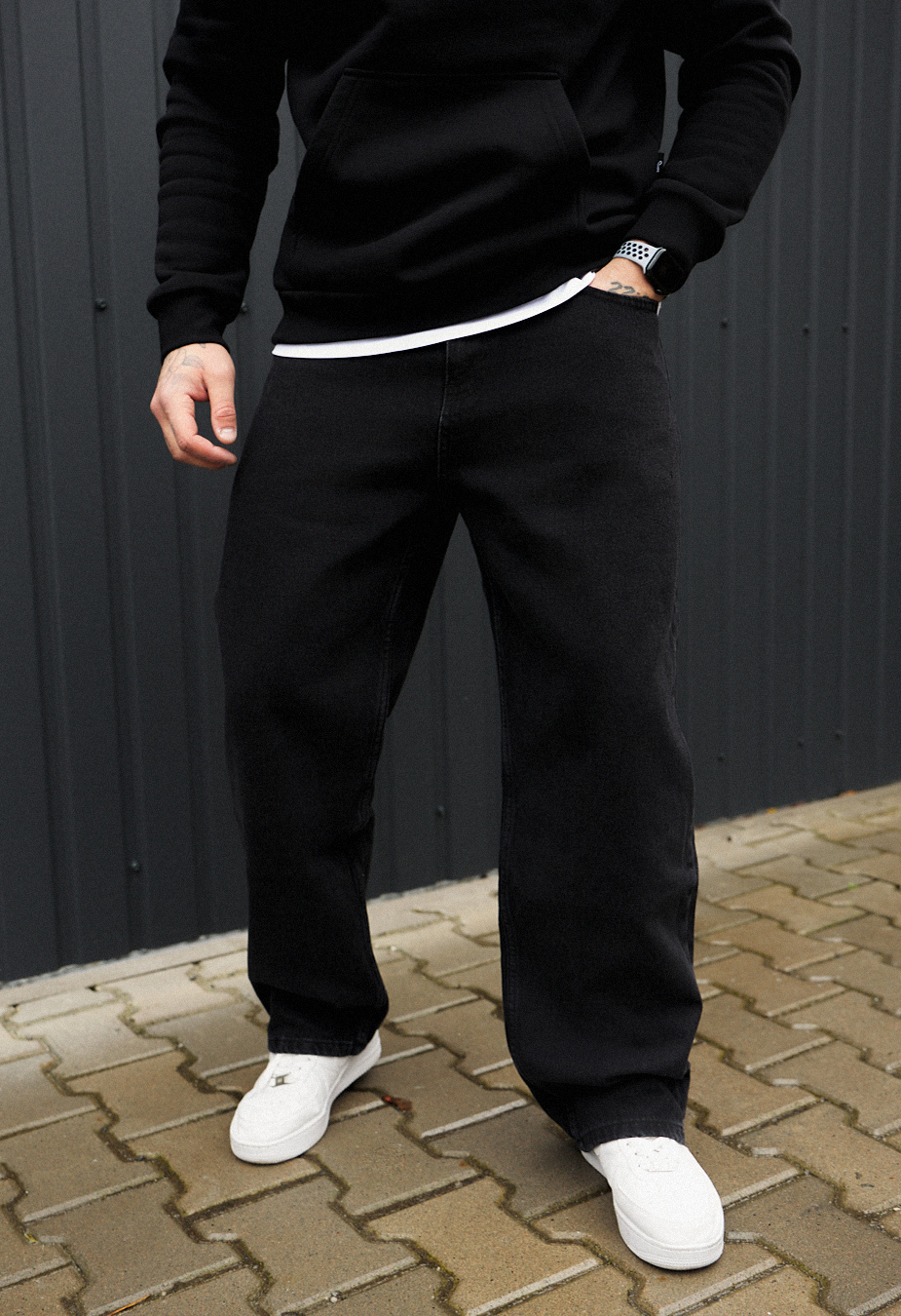 Dżinsy Staff 023 black baggy