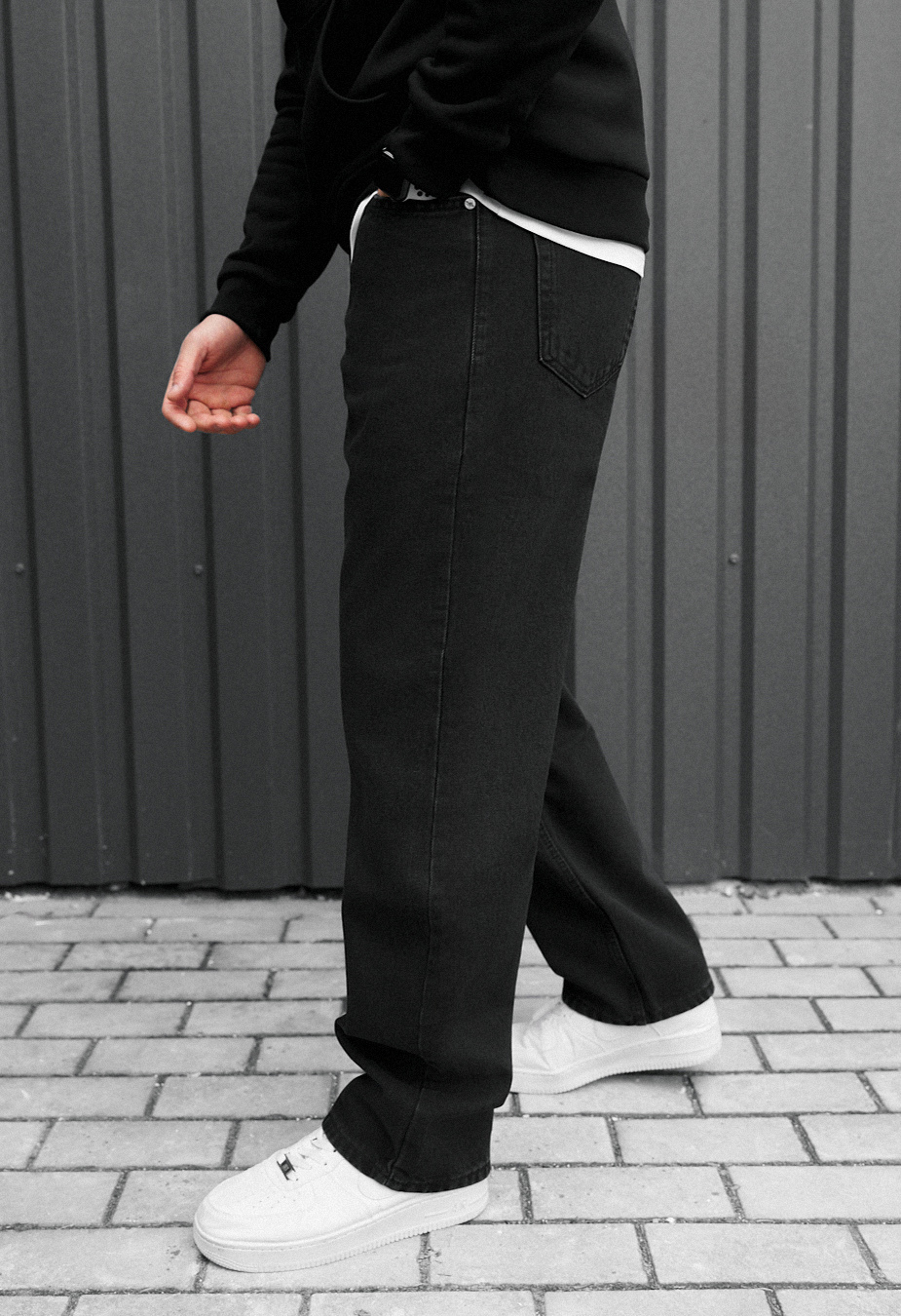 Dżinsy Staff 027 black baggy