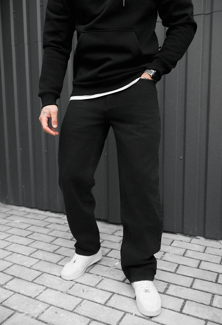 Dżinsy Staff 027 black baggy