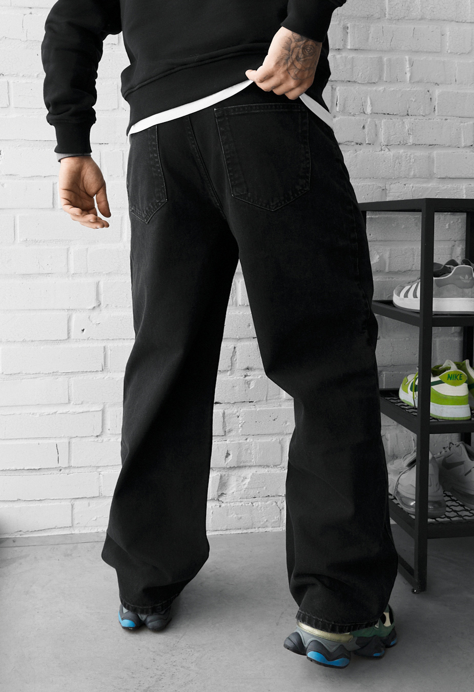 Dżinsy Staff 01 black baggy