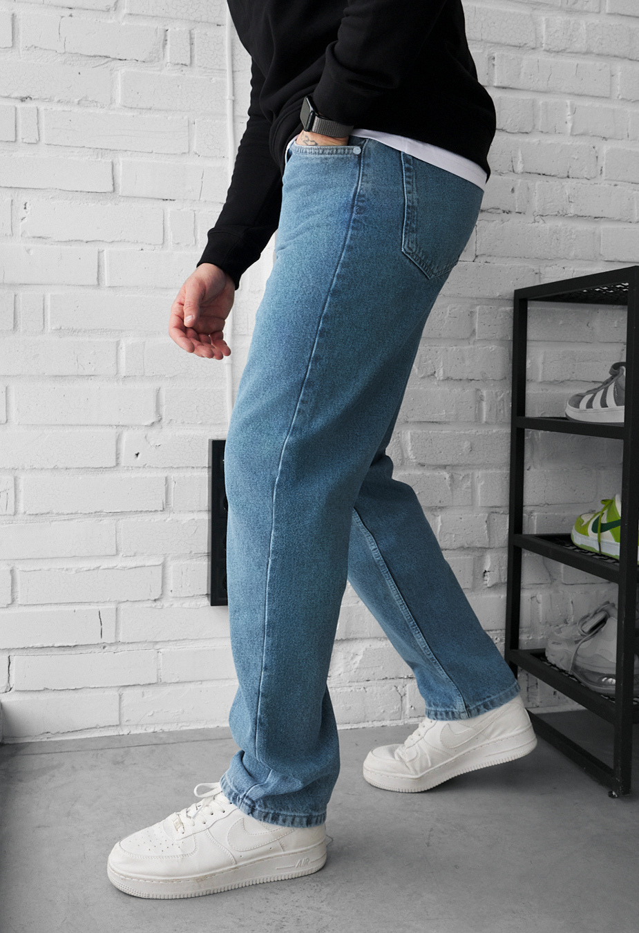 Dżinsy Staff 06 black wide leg