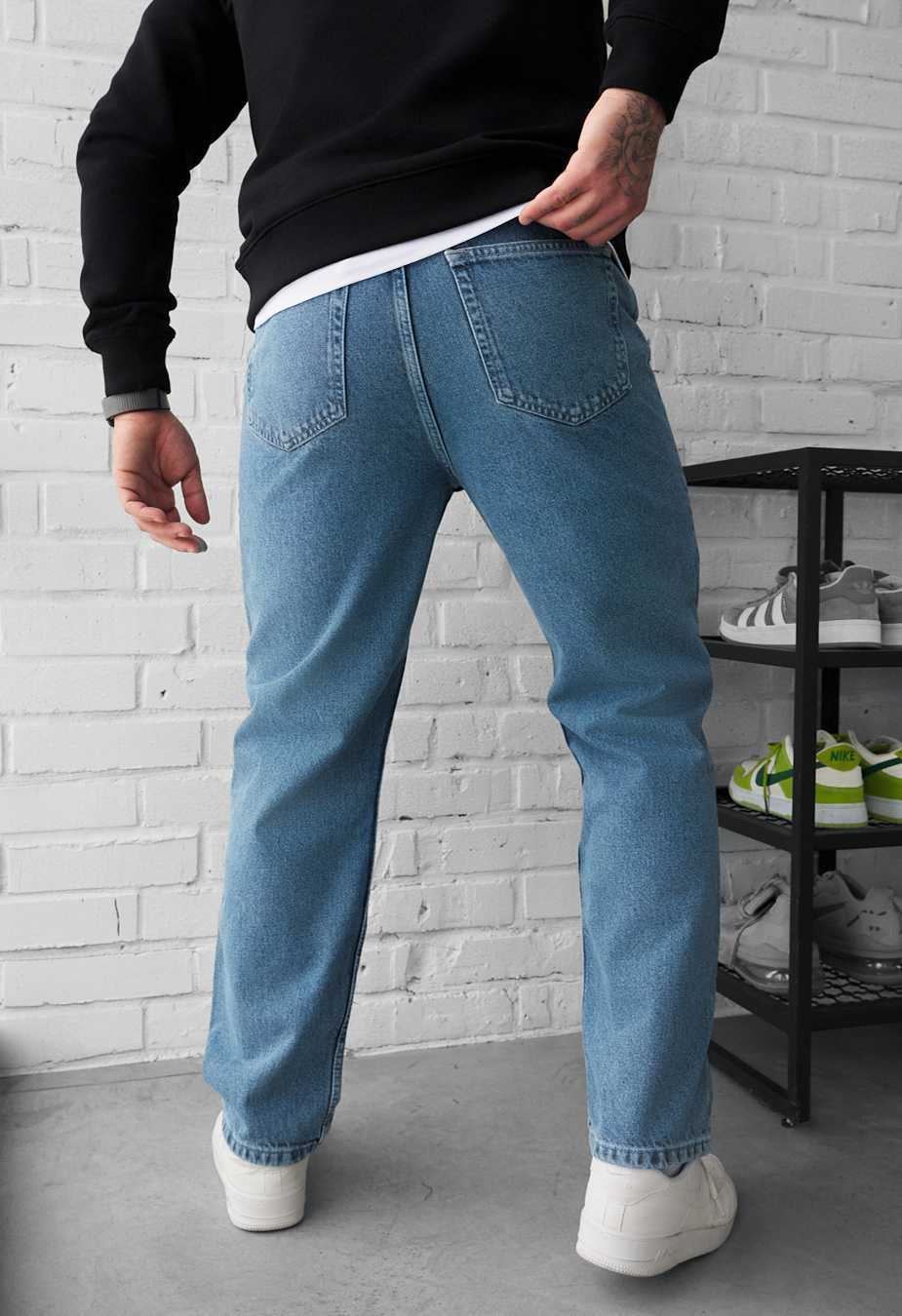 Dżinsy Staff 06 black wide leg