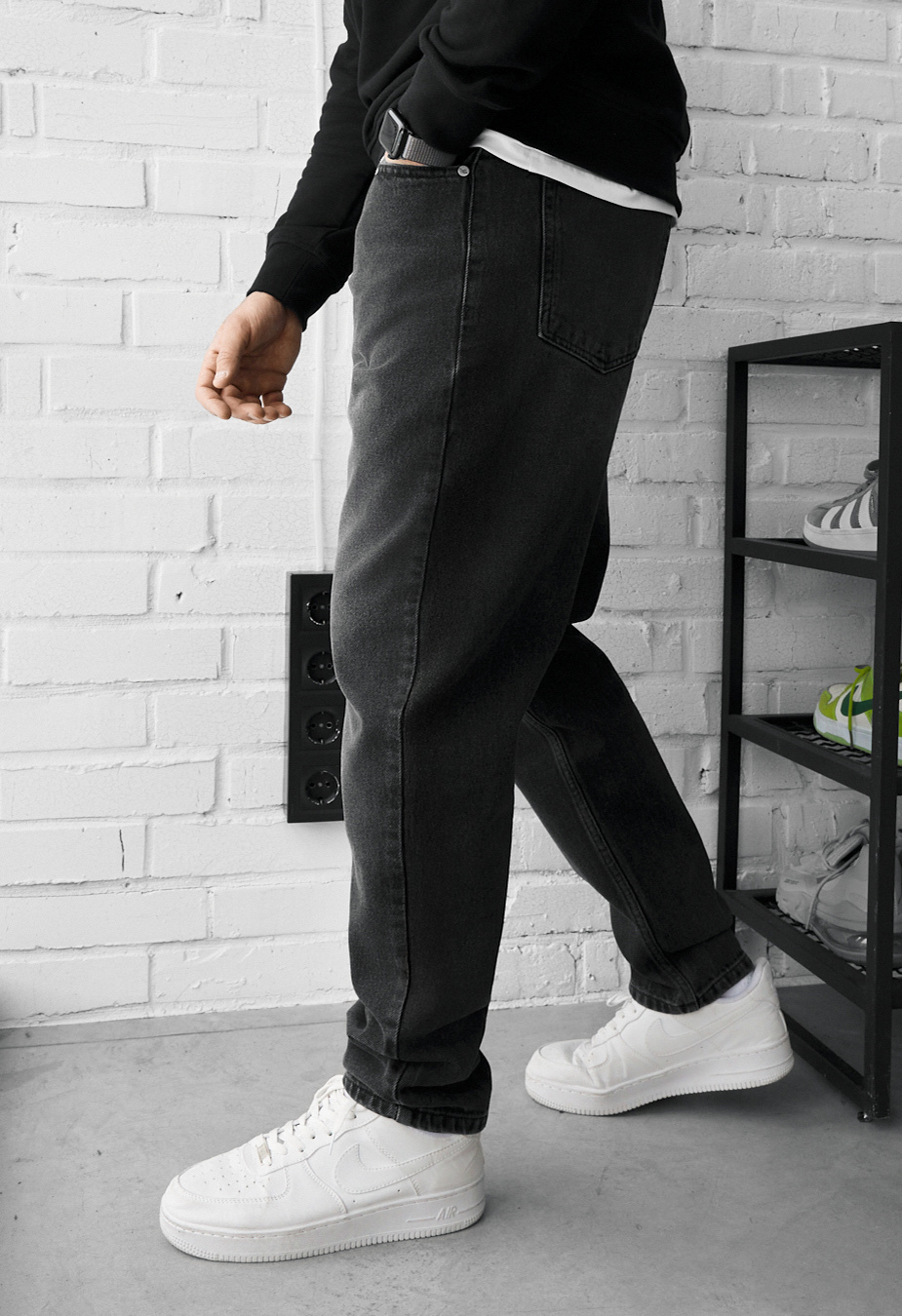 Dżinsy Staff 11 loose fit dark gray