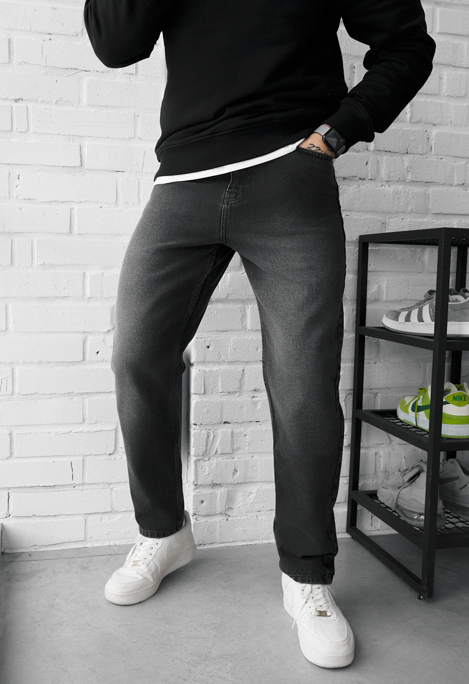 Dżinsy Staff 17 regular dark gray