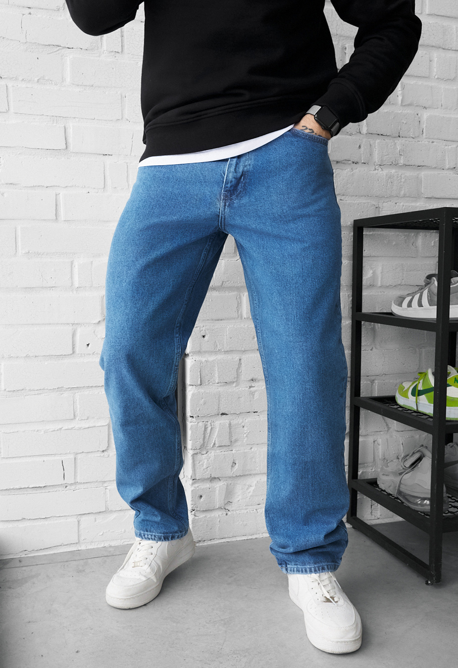 Dżinsy Staff 19 blue wide leg