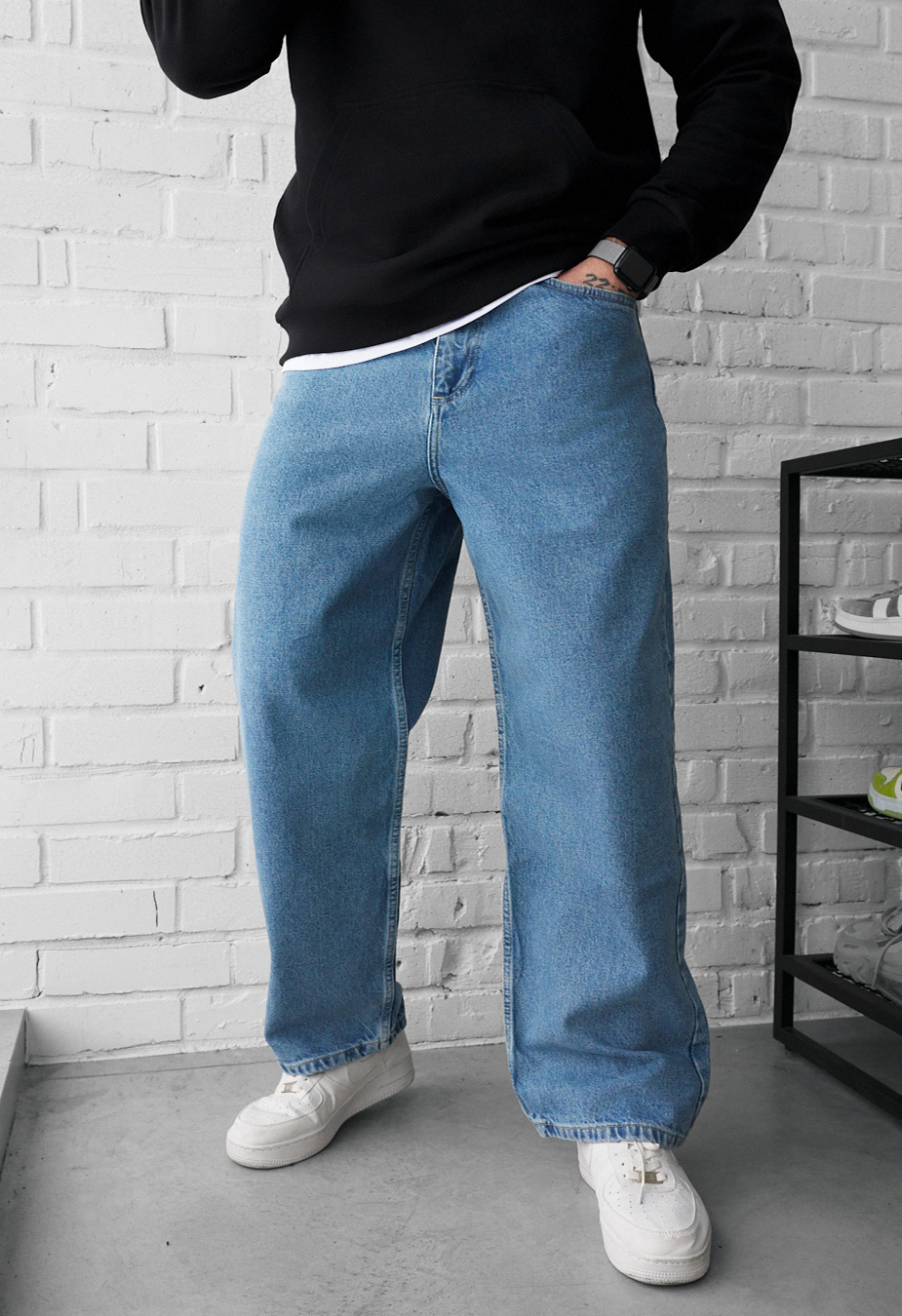 Dżinsy Staff 23 blue baggy