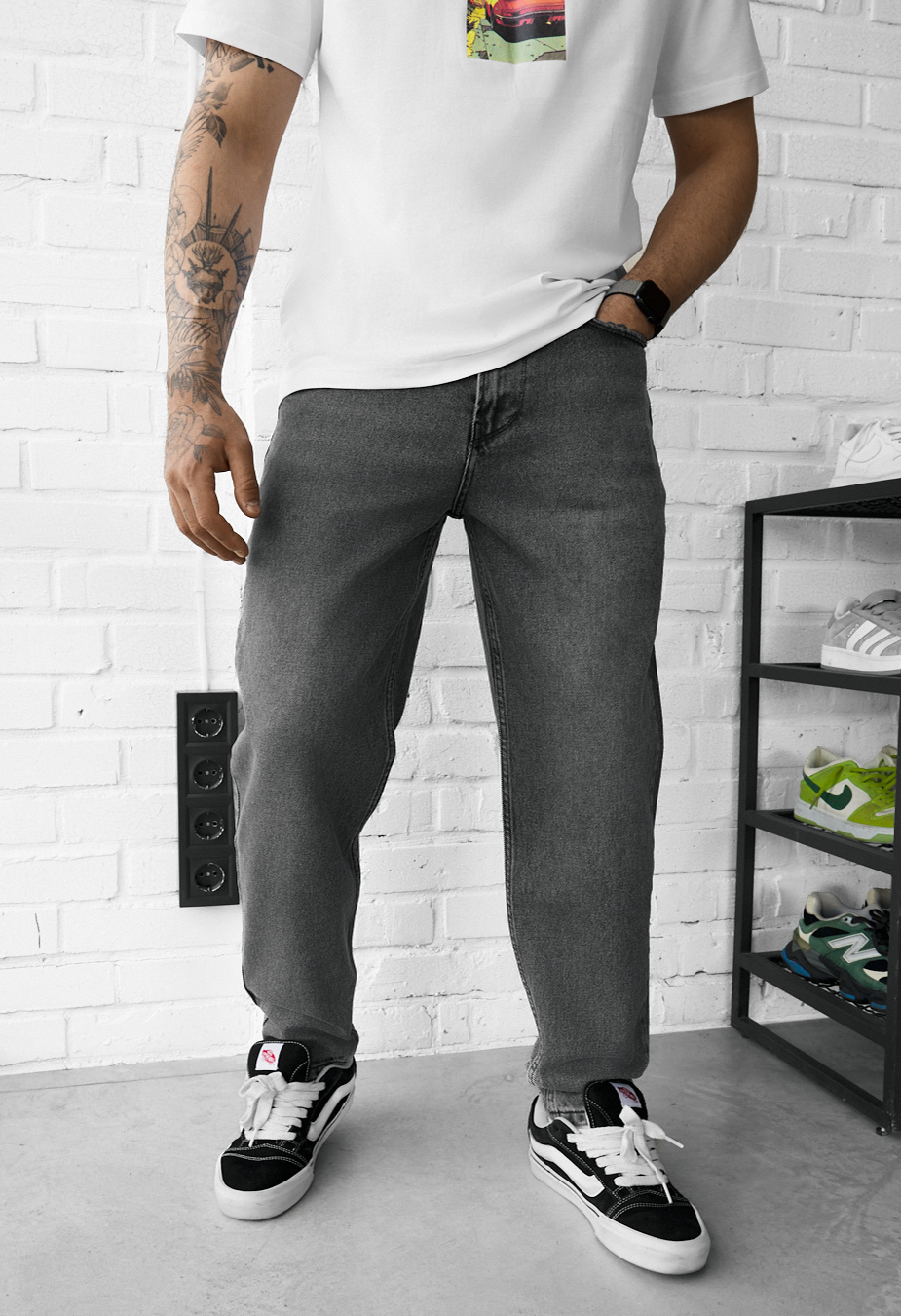 Dżinsy Staff 25 light gray regular