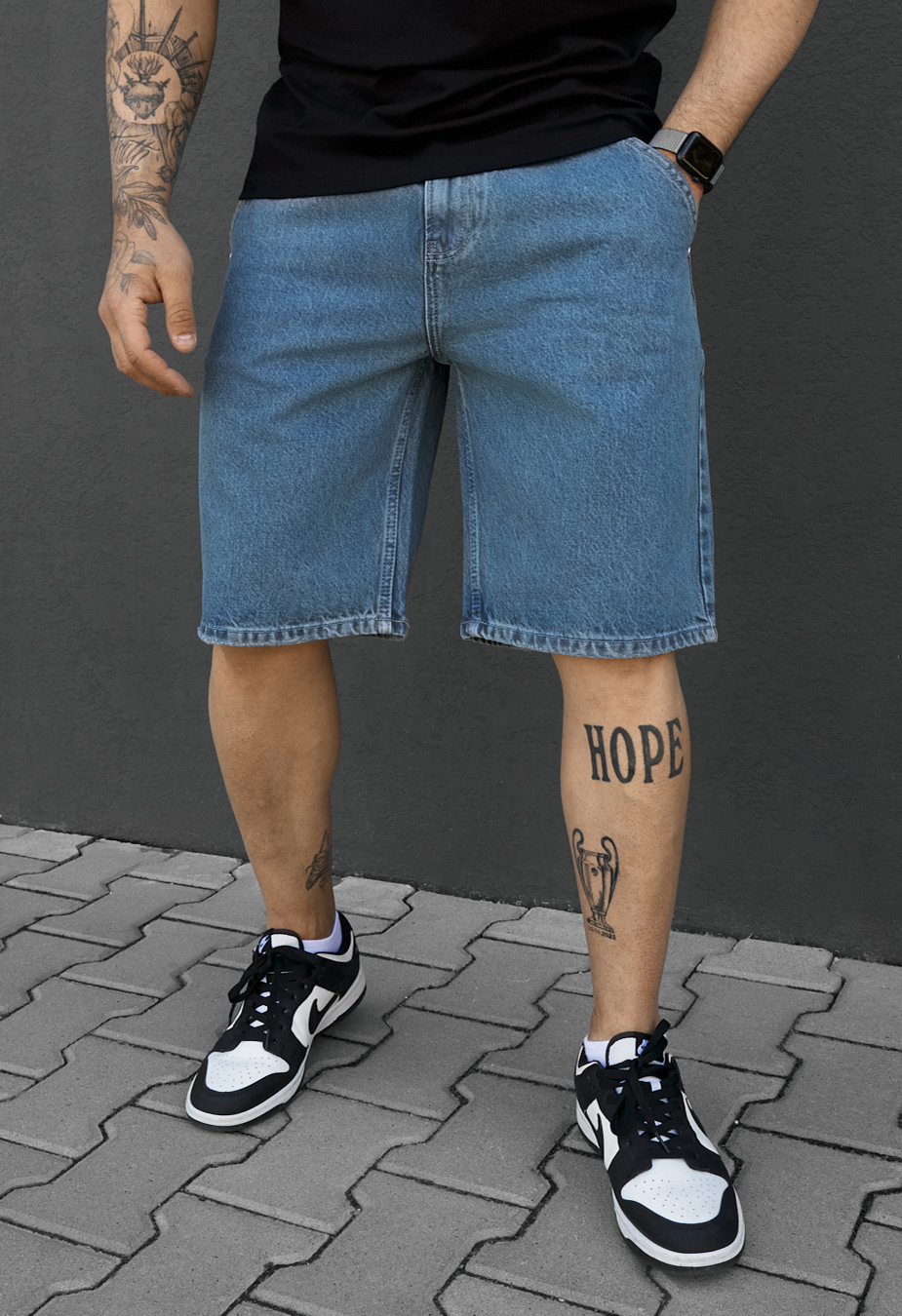 Spodenki Staff 19 blue loose fit