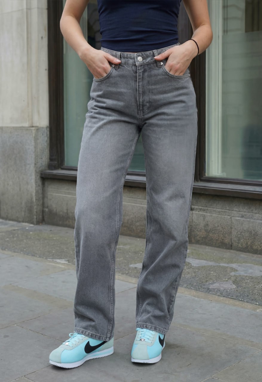 Dżinsy damskie Staff 003 gray mom