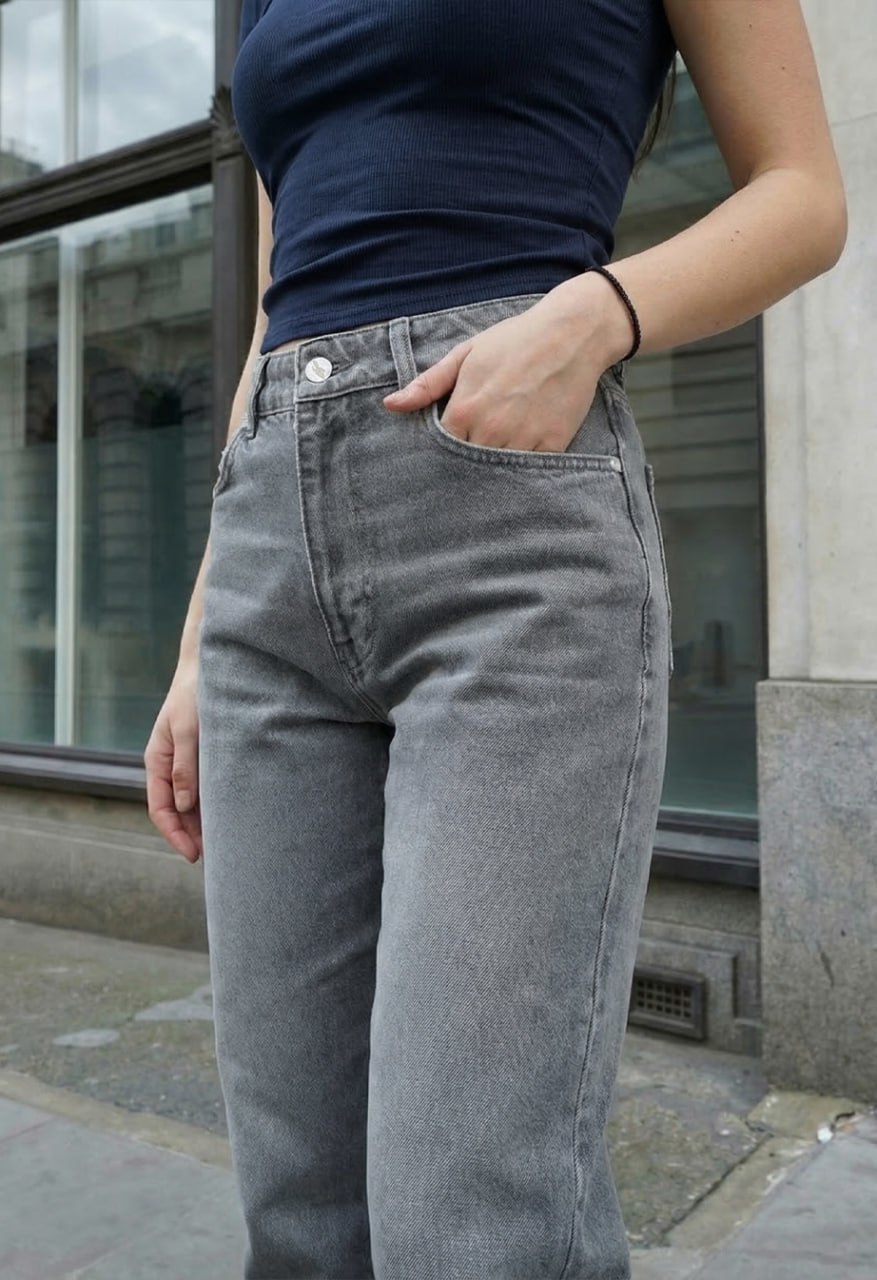 Dżinsy damskie Staff 003 gray mom