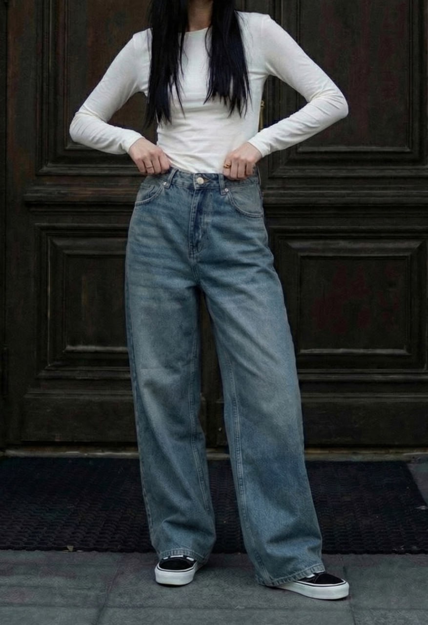 Dżinsy damskie Staff 3492 blue loose fit