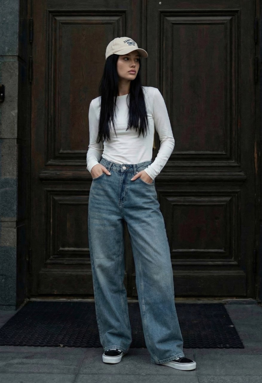 Dżinsy damskie Staff 3492 blue loose fit