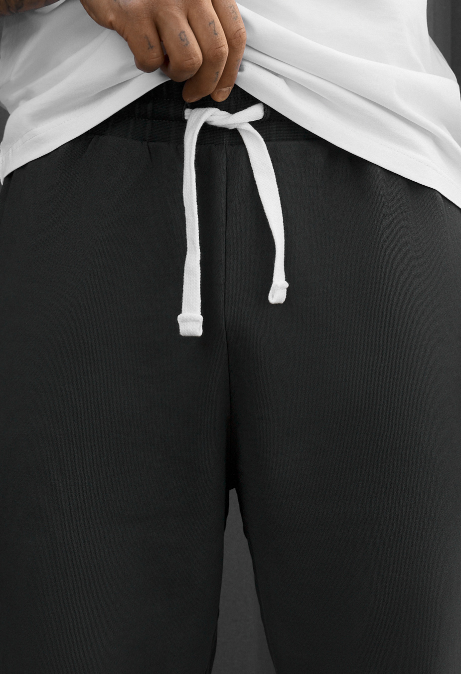 Spodnie dresowe Staff di dark gray premium washed