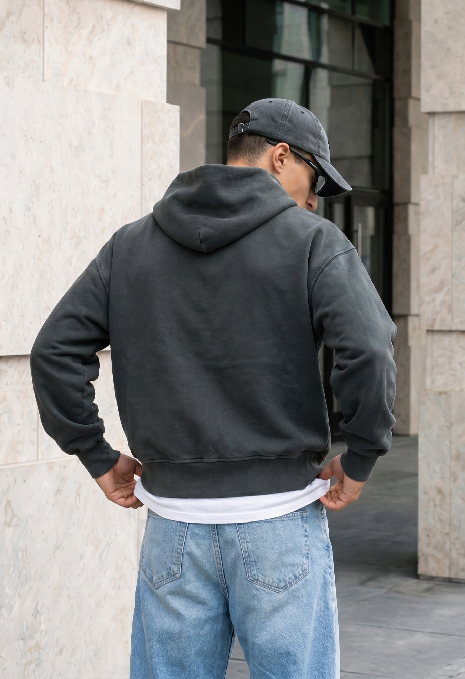 Bluza Staff logo premium washed oversize