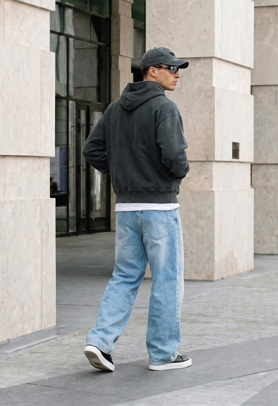 Bluza Staff logo premium washed oversize