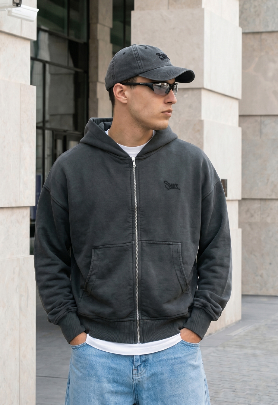 Bluza Staff logo premium washed oversize
